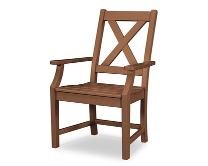 POLYWOOD® Braxton Dining Arm Chair in Teak