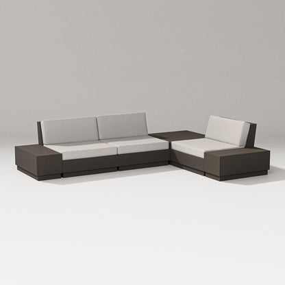PW Designer Series Elevate 6-Piece Corner Sectional in Vintage Coffee / Cast Ash