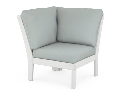 POLYWOOD® Braxton Modular Corner Chair in White / Spa