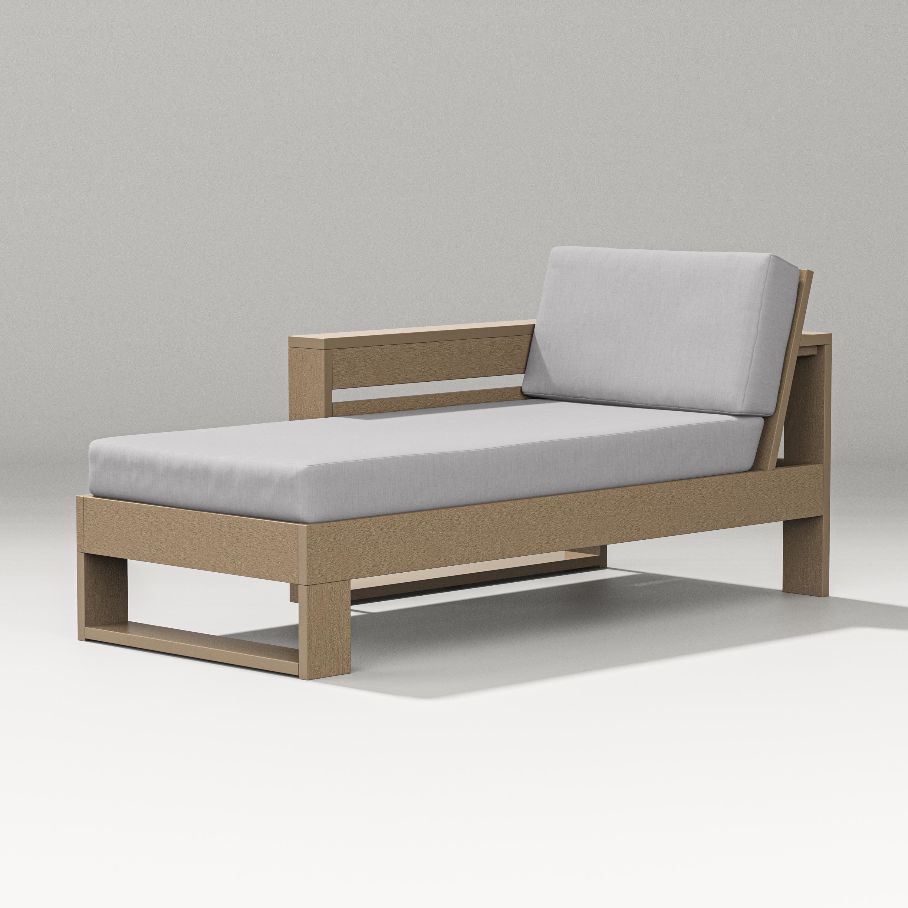 PW Designer Series Latitude Modular Left Arm Chaise in Vintage Sahara / Granite