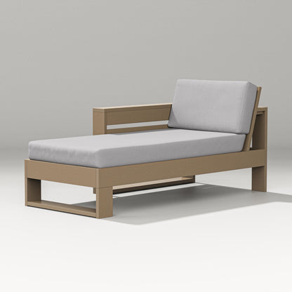 PW Designer Series Latitude Modular Left Arm Chaise in Vintage Sahara / Granite
