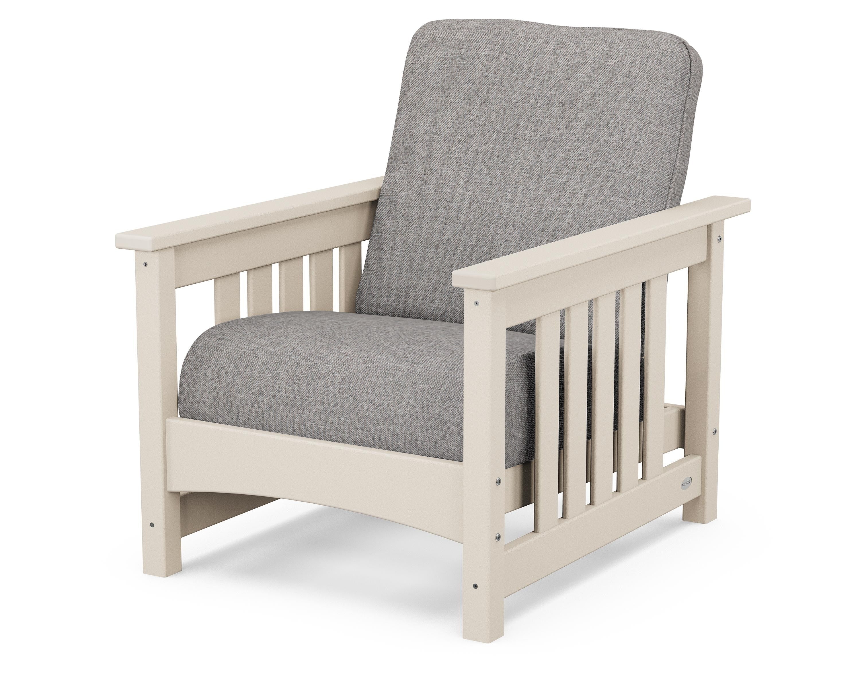POLYWOOD® Club Mission Chair in Sand / Grey Mist