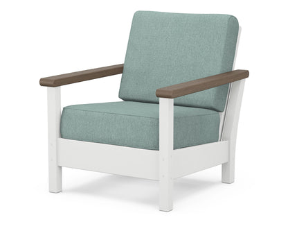 POLYWOOD® Harbour Deep Seating Chair in White / Kona / Glacier Spa