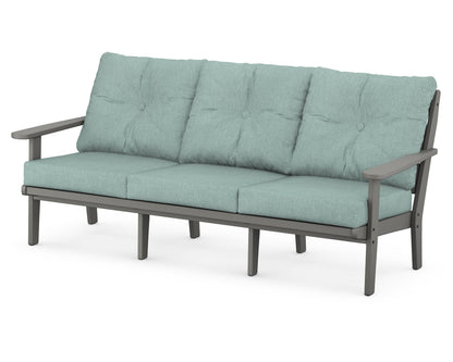 POLYWOOD® Lakeside Deep Seating Sofa in Slate Grey / Glacier Spa