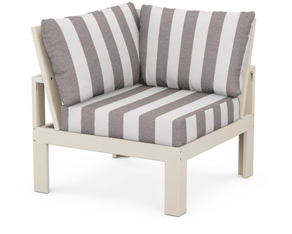 Unbranded Modular Corner Chair in Sand / Cabana Stripe Grey Mist