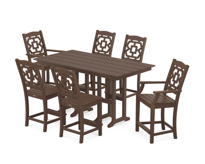 Chinoiserie 7-Piece Farmhouse Counter Set