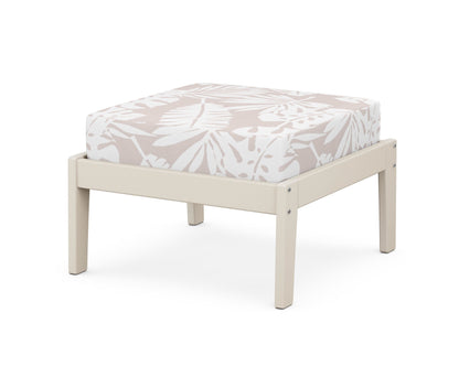 Unbranded Deep Seating Ottoman in Sand / Leaf Dune Burlap