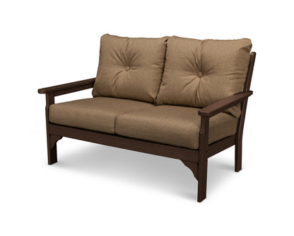 POLYWOOD® Vineyard Deep Seating Loveseat in Mahogany / Sesame