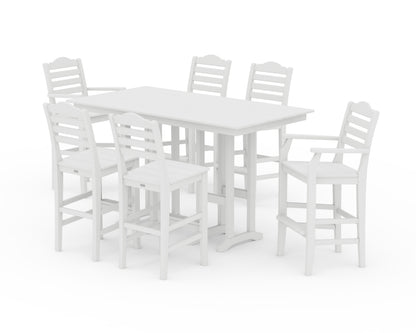 Draper James™ by  POLYWOOD® Savannah 7-Piece Farmhouse Bar Set in White