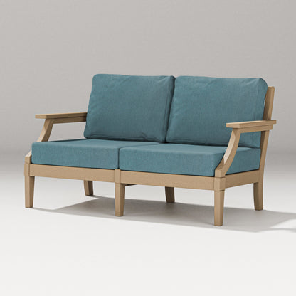 PW Designer Series Estate Loveseat in Vintage Sahara / Ocean Teal