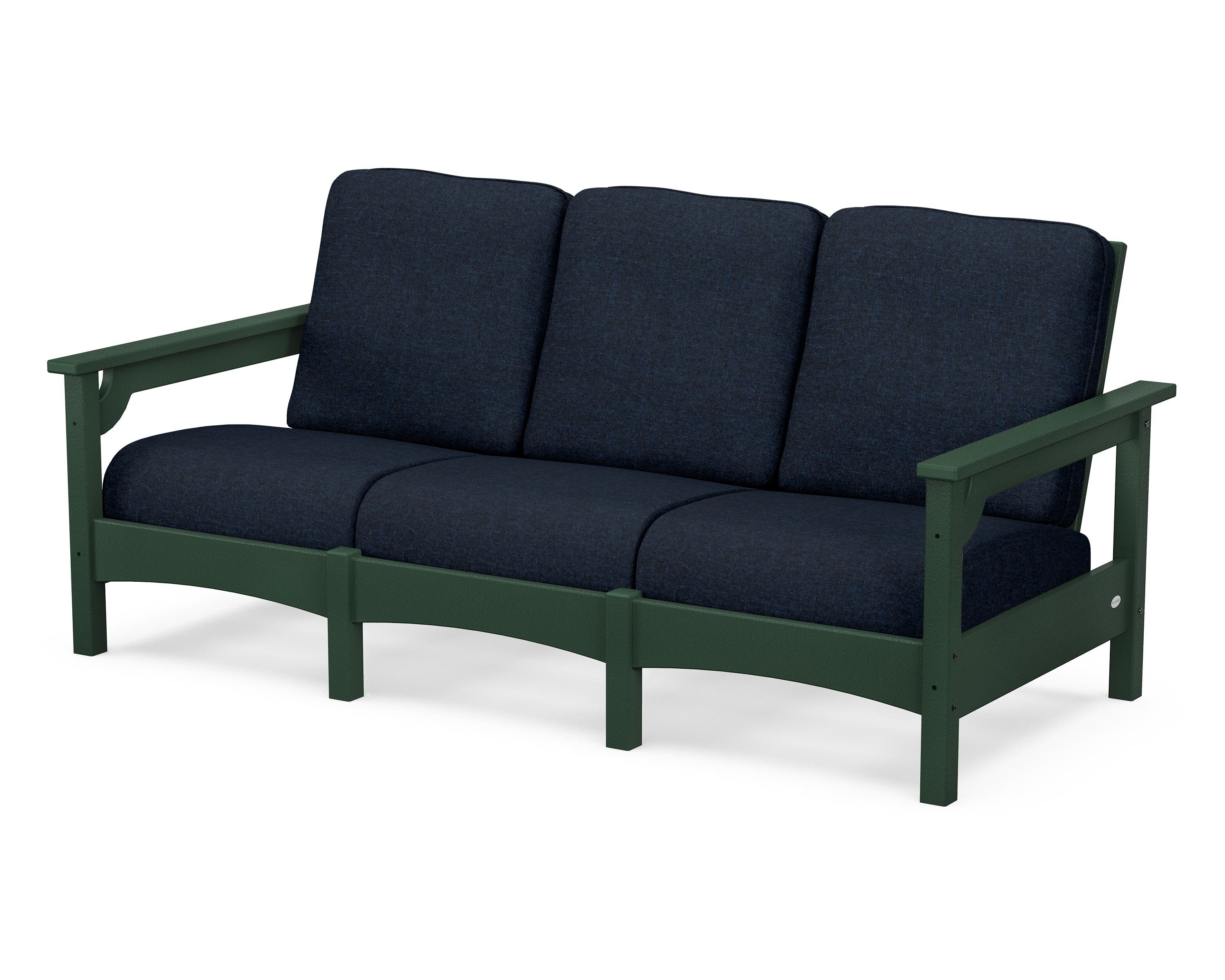 POLYWOOD® Club Sofa in Green / Marine Indigo
