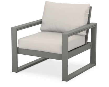 POLYWOOD® EDGE Club Chair in Slate Grey / Cast Ash
