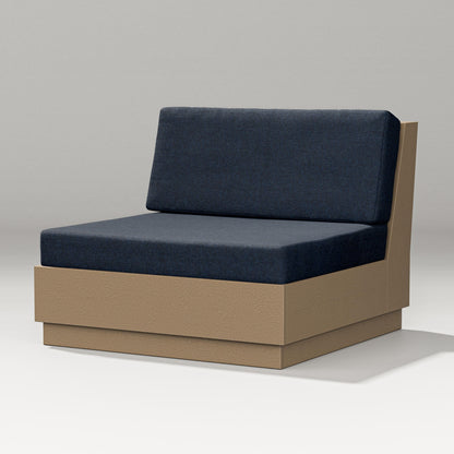 PW Designer Series Elevate Modular Armless Chair in Vintage Sahara / Marine Indigo