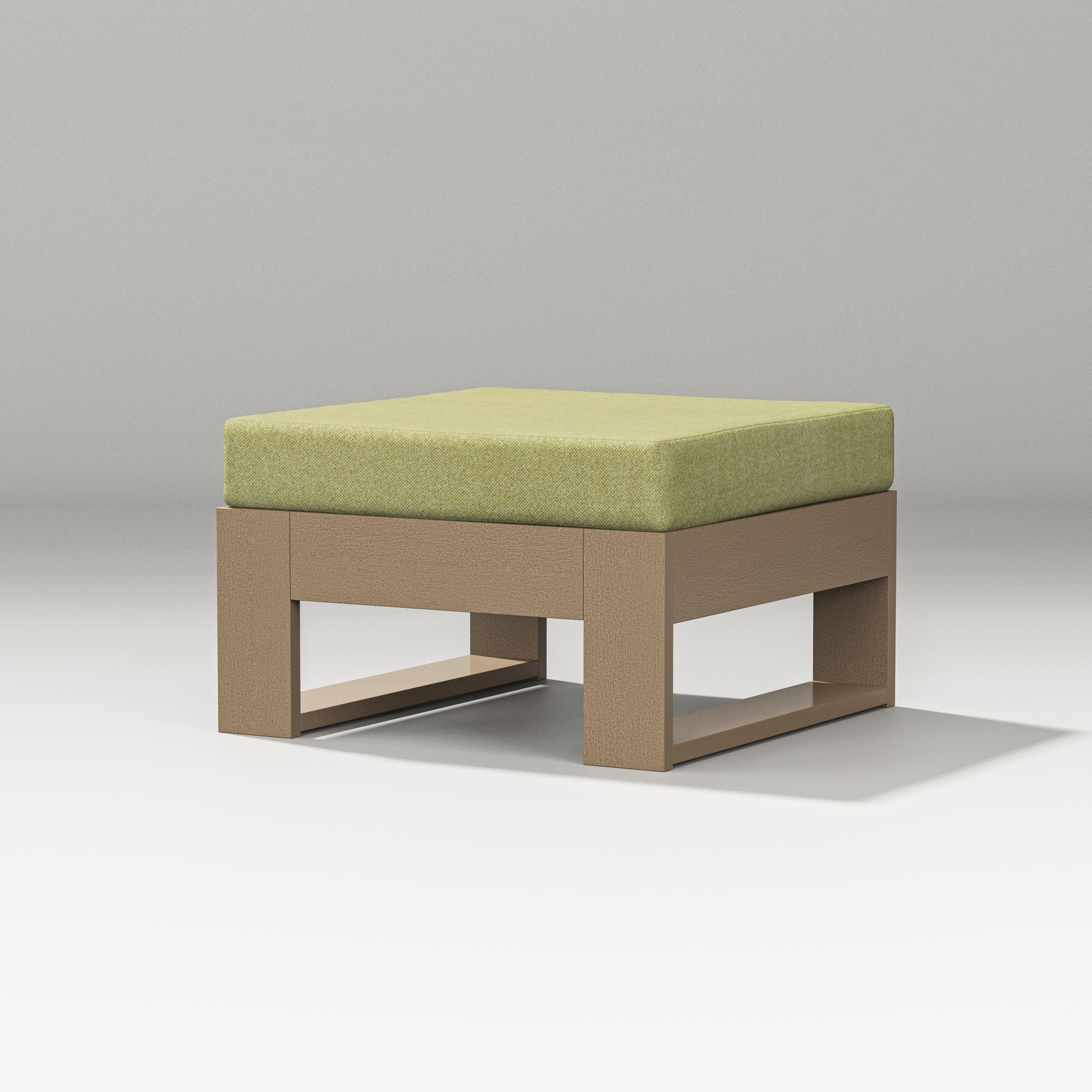 PW Designer Series Latitude Lounge Ottoman in Vintage Sahara / Chartreuse Boucle