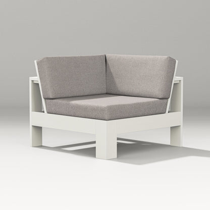 PW Designer Series Latitude Modular Corner Chair in Vintage White / Weathered Tweed
