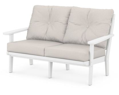 POLYWOOD® Lakeside Deep Seating Loveseat in White / Cast Ash