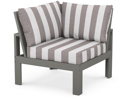 Unbranded Modular Corner Chair in Slate Grey / Cabana Stripe Grey Mist