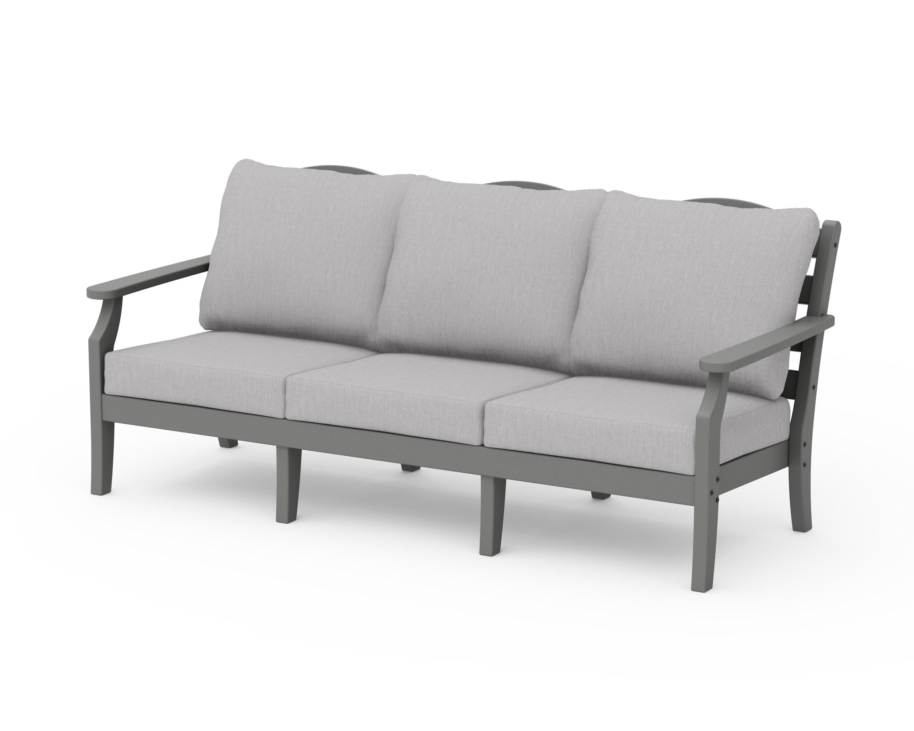 Draper James™ by  POLYWOOD® Savannah Deep Seating Sofa in Slate Grey / Granite