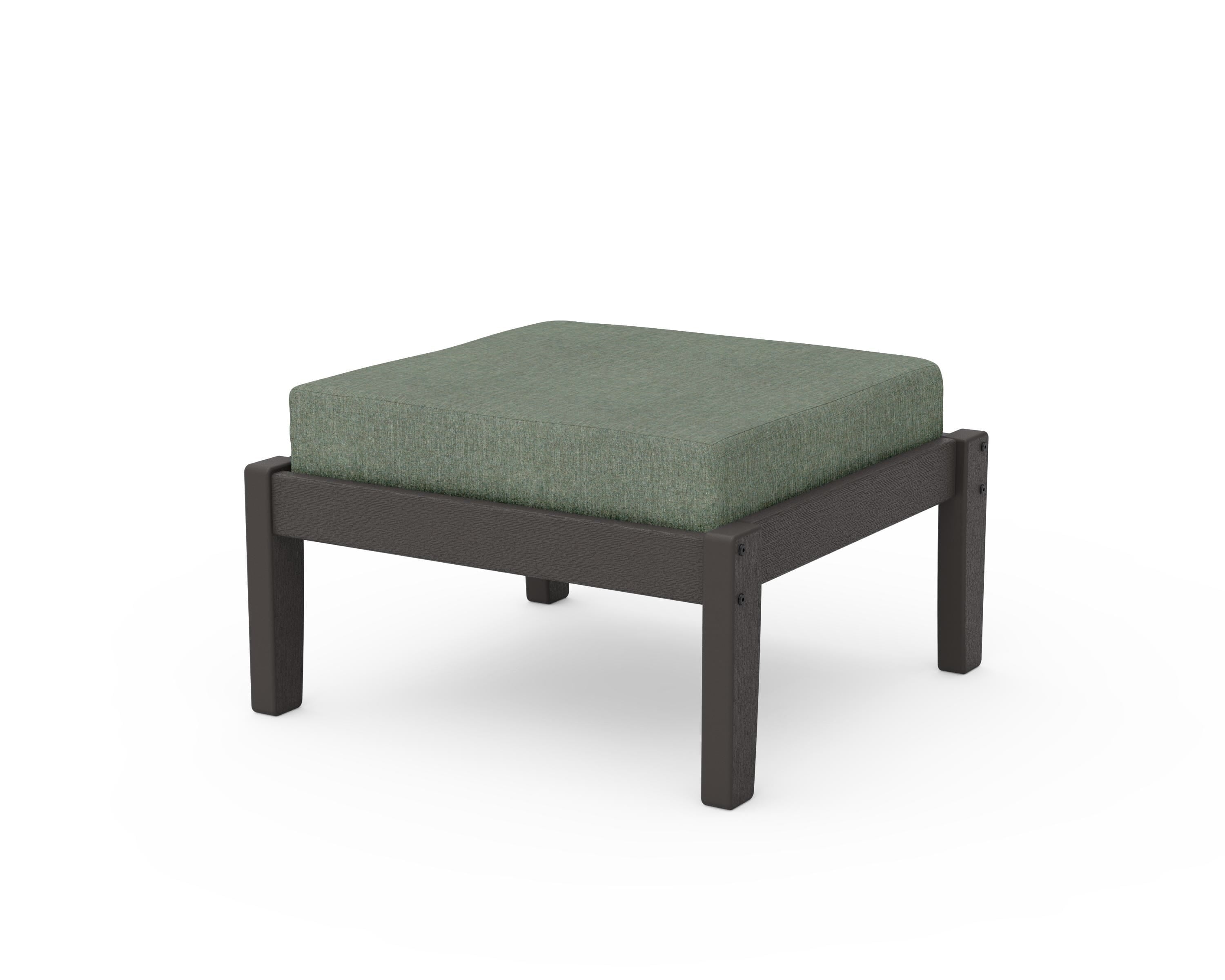 Unbranded Deep Seating Ottoman in Vintage Coffee / Cast Sage