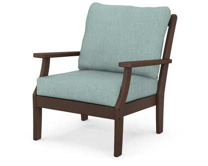 POLYWOOD® Braxton Deep Seating Chair in Mahogany / Glacier Spa