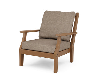 Country Living Wovendale Deep Seating Chair in Teak / Spiced Burlap