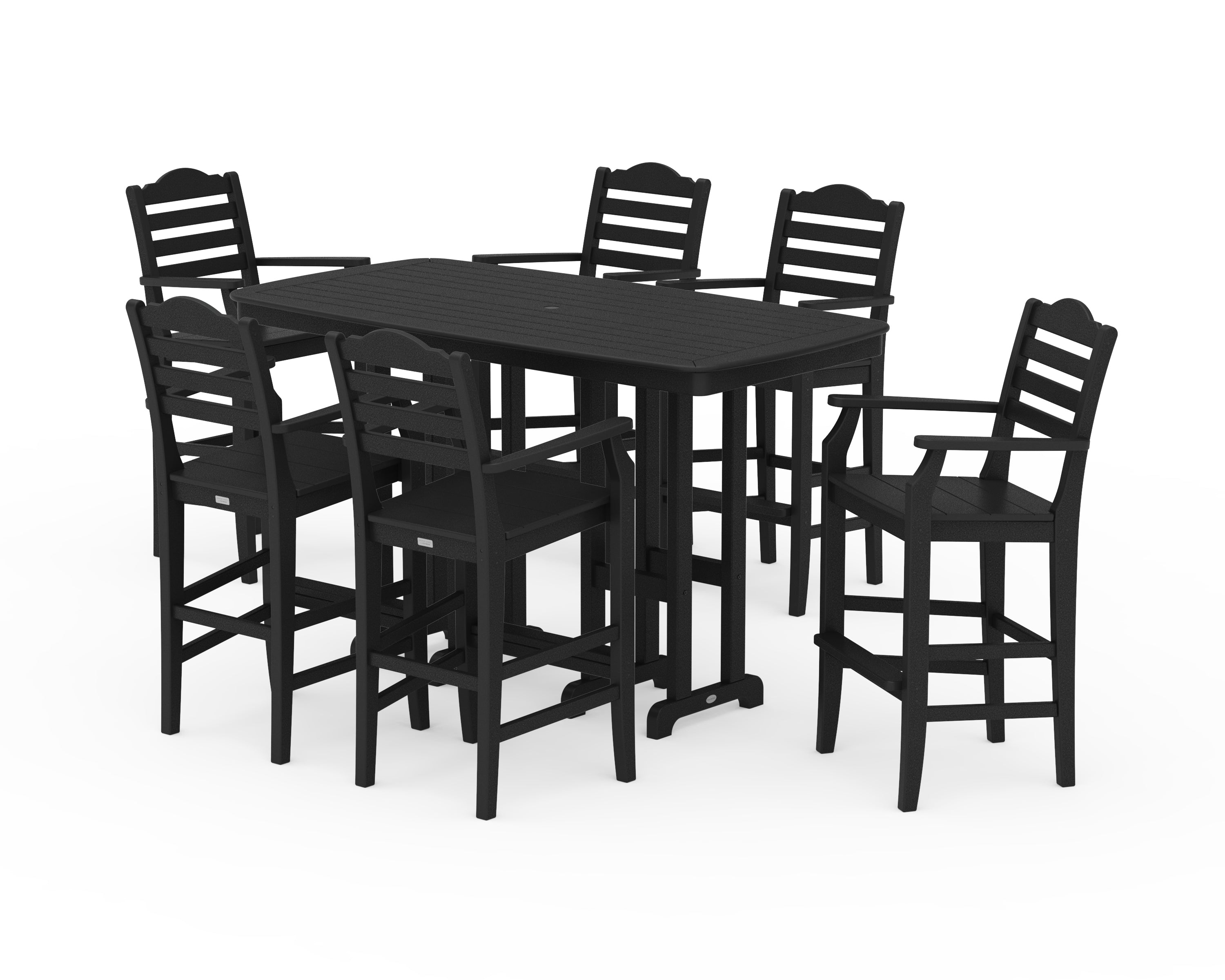 Draper James™ by  POLYWOOD® Savannah Arm Chair 7-Piece Bar Set in Black