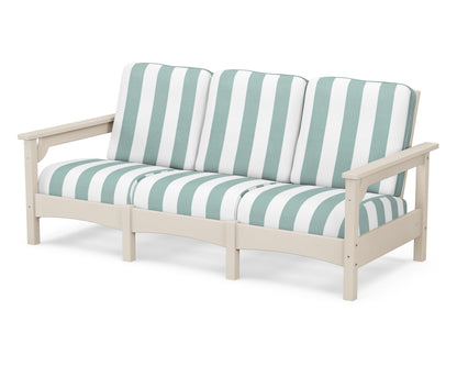 POLYWOOD® Club Sofa in Sand / Cabana Stripe Glacier Spa