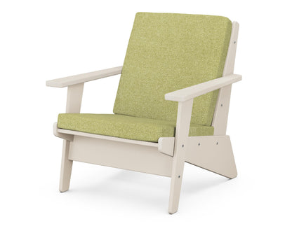 POLYWOOD® Riviera Modern Lounge Chair in Sand / Chartreuse Boucle