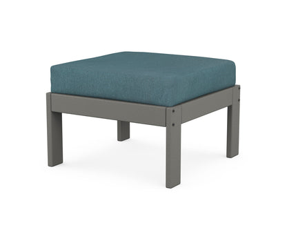 POLYWOOD® Vineyard Modular Ottoman in Slate Grey / Ocean Teal