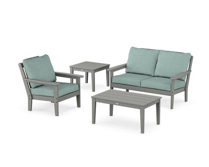 Country Living Wovendale 4-Piece Deep Seating Set in Slate Grey / Glacier Spa