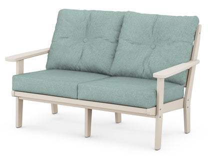 POLYWOOD® Lakeside Deep Seating Loveseat in Sand / Glacier Spa