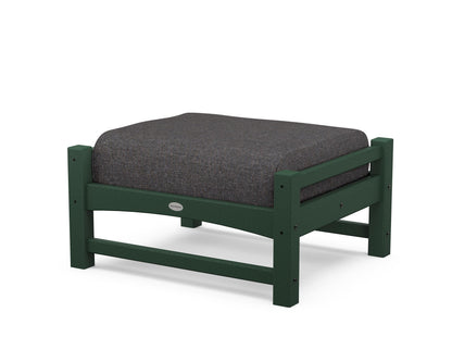 POLYWOOD® Club Ottoman in Green / Ash Charcoal