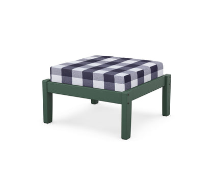 Unbranded Deep Seating Ottoman in Green / Buffalo Plaid Navy