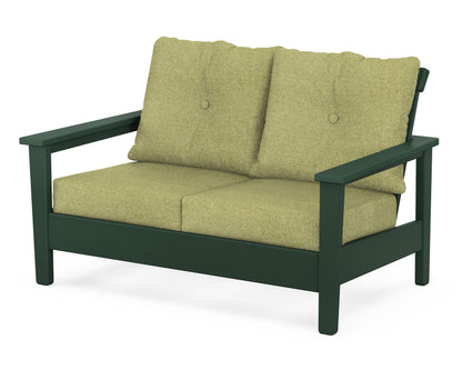 POLYWOOD® Prescott Deep Seating Loveseat in Green / Chartreuse Boucle