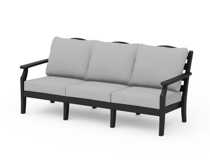 Draper James™ by  POLYWOOD® Savannah Deep Seating Sofa in Black / Granite