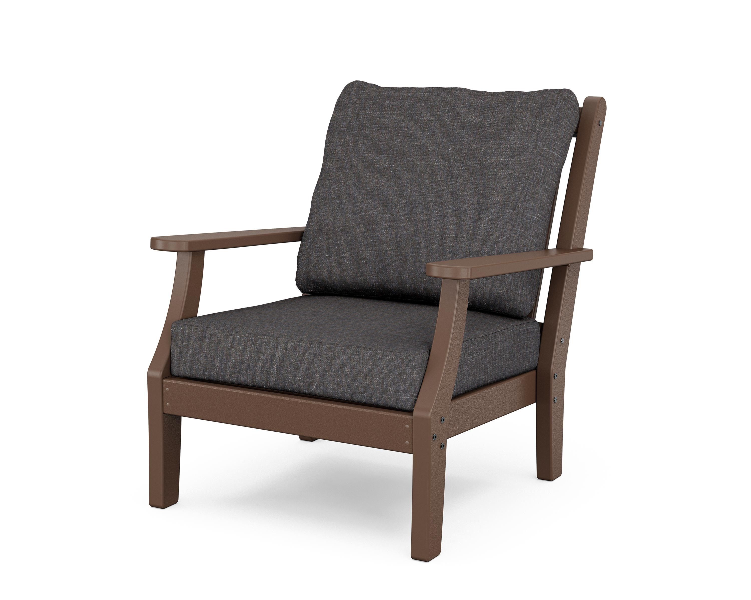 Country Living Wovendale Deep Seating Chair in Mahogany / Ash Charcoal