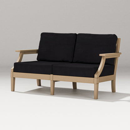 PW Designer Series Estate Loveseat in Vintage Sahara / Midnight Linen