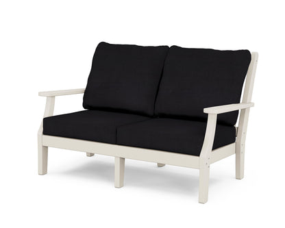 Country Living Wovendale Deep Seating Loveseat in Sand / Midnight Linen