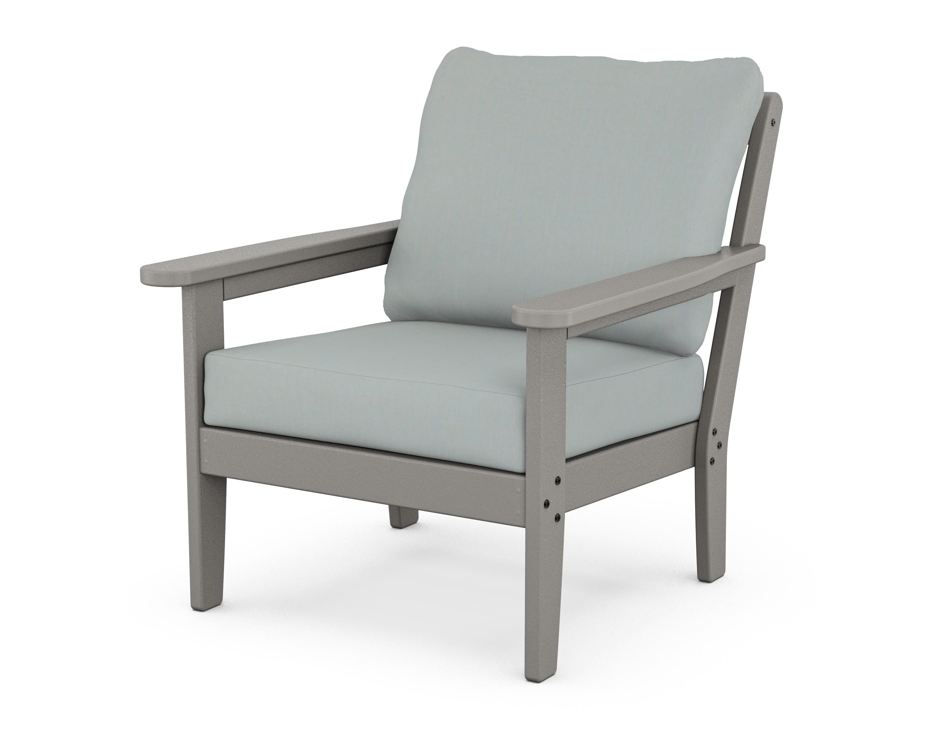 Country Living Cottage Deep Seating Chair in Slate Grey / Spa