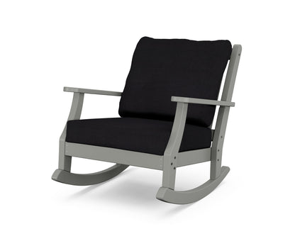 Country Living Wovendale Deep Seating Rocking Chair in Slate Grey / Midnight Linen