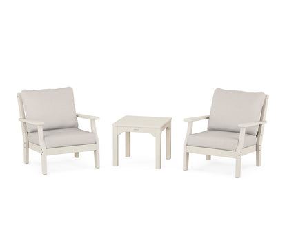 Martha Stewart by POLYWOOD® Chinoiserie 3-Piece Deep Seating Set in Sand / Cast Ash