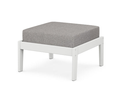 Unbranded Deep Seating Ottoman in White / Grey Mist