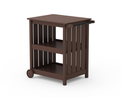 POLYWOOD® Vineyard Bar Cart in Mahogany