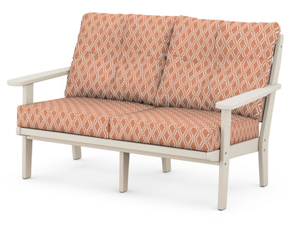 POLYWOOD® Lakeside Deep Seating Loveseat in Sand / Solve Clay
