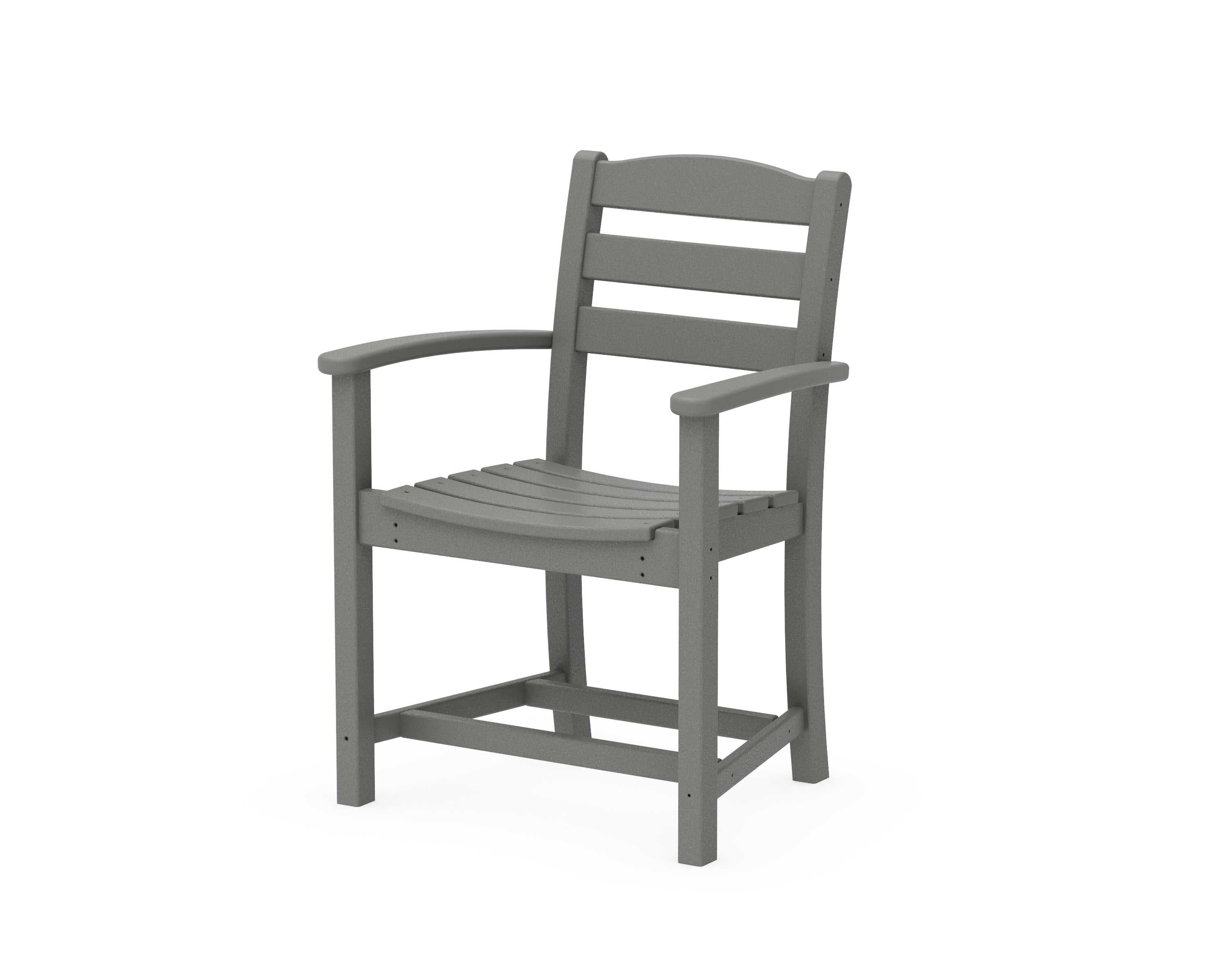 POLYWOOD® La Casa Café Dining Arm Chair in Slate Grey