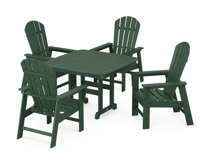 POLYWOOD® South Beach 5-Piece Dining Set with Trestle Legs in Green
