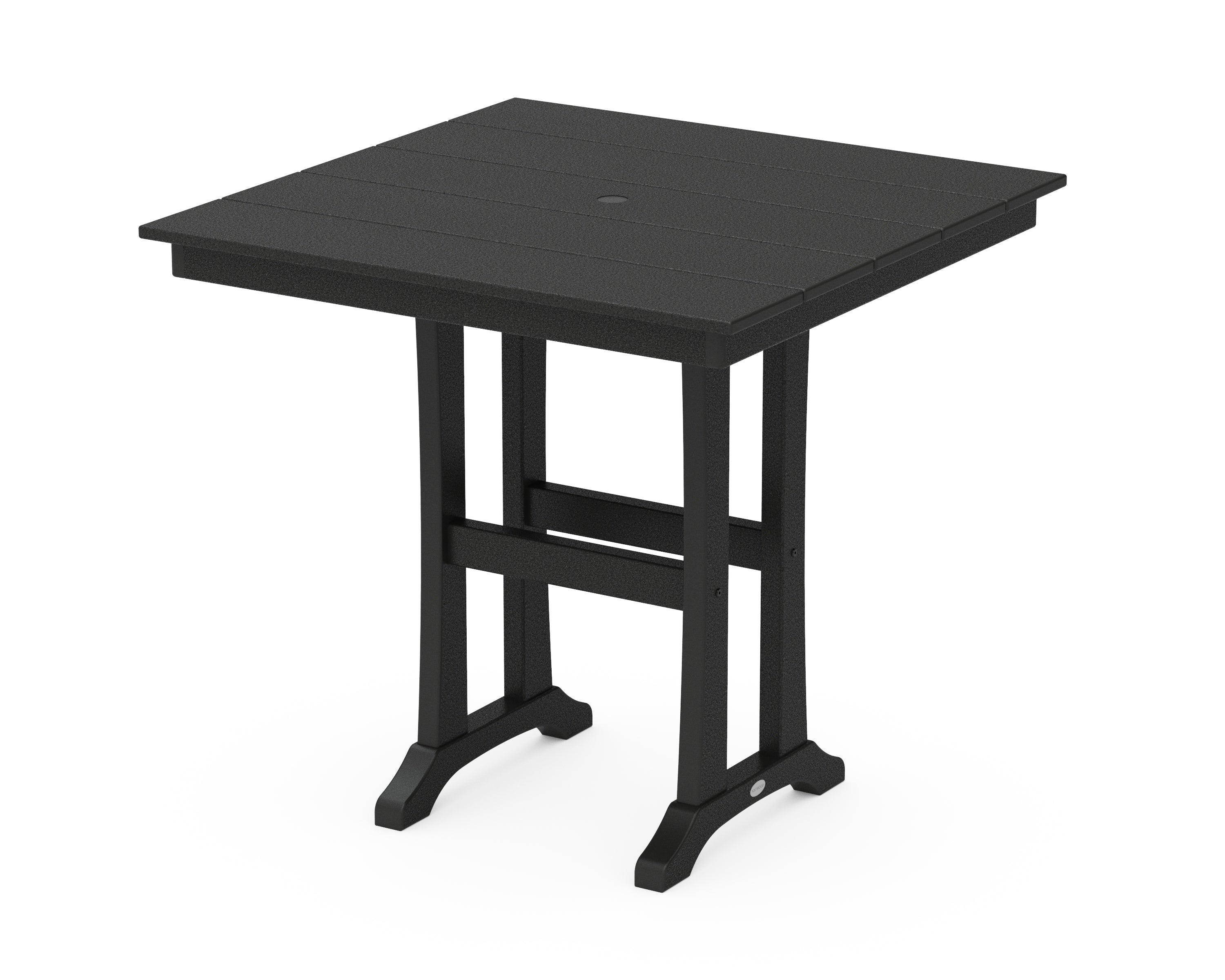 POLYWOOD® Farmhouse Trestle 37" Counter Table in Black
