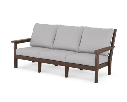 POLYWOOD® Chippendale Deep Seating Sofa in Mahogany / Granite