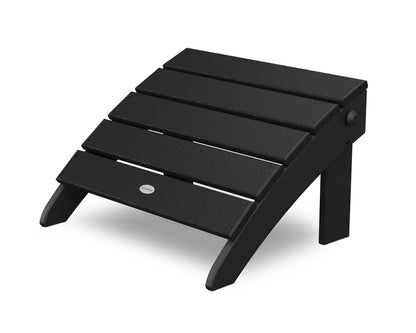 POLYWOOD® Classic Oversized Adirondack Folding Ottoman in Black