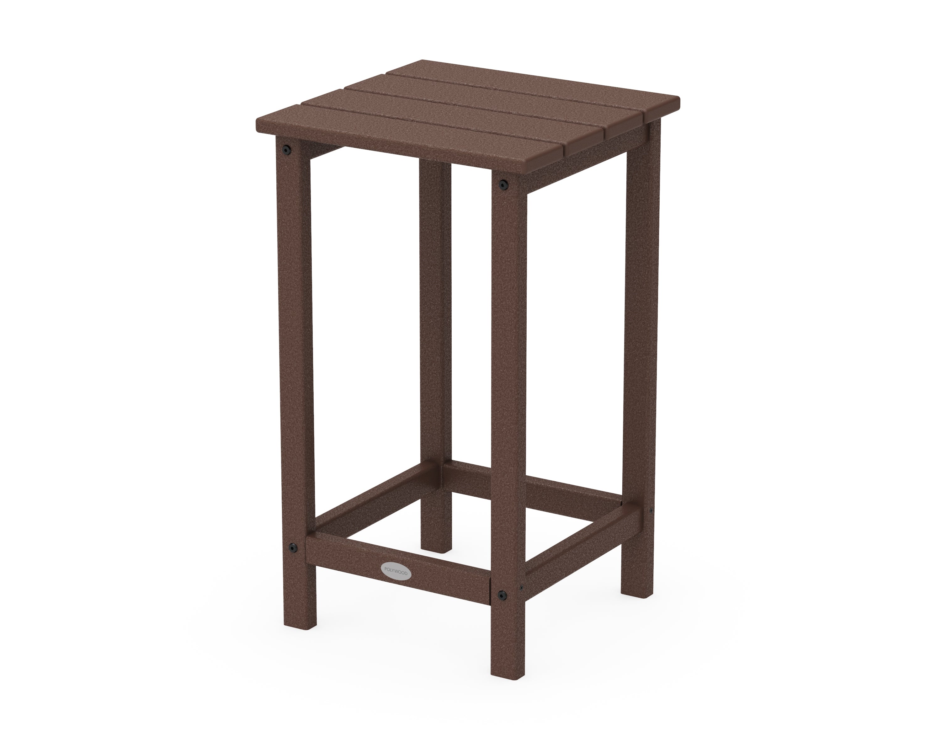 POLYWOOD® Long Island 26" Counter Side Table in Mahogany